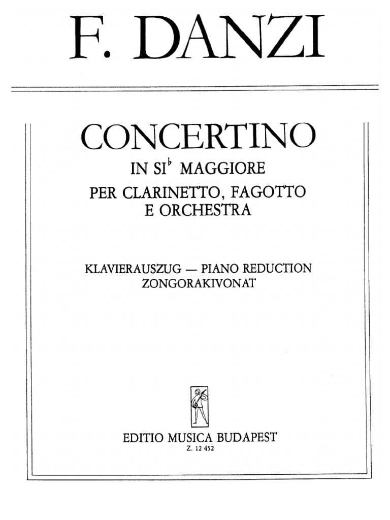 Danzi Concertino Duo Bassoon and Piano PDF