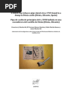 Download A Dutch clay tobacco pipe dated circa 1705 found in a dump in Dnia castle Dnia Alicante Spain by  MONTEALEKU SN274005008 doc pdf
