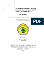 Studi Performa Motor Diesel dengan Biodiesel