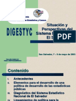 diagnSituación y Perspectivas deSistema Estadístico de El Salvadorostico