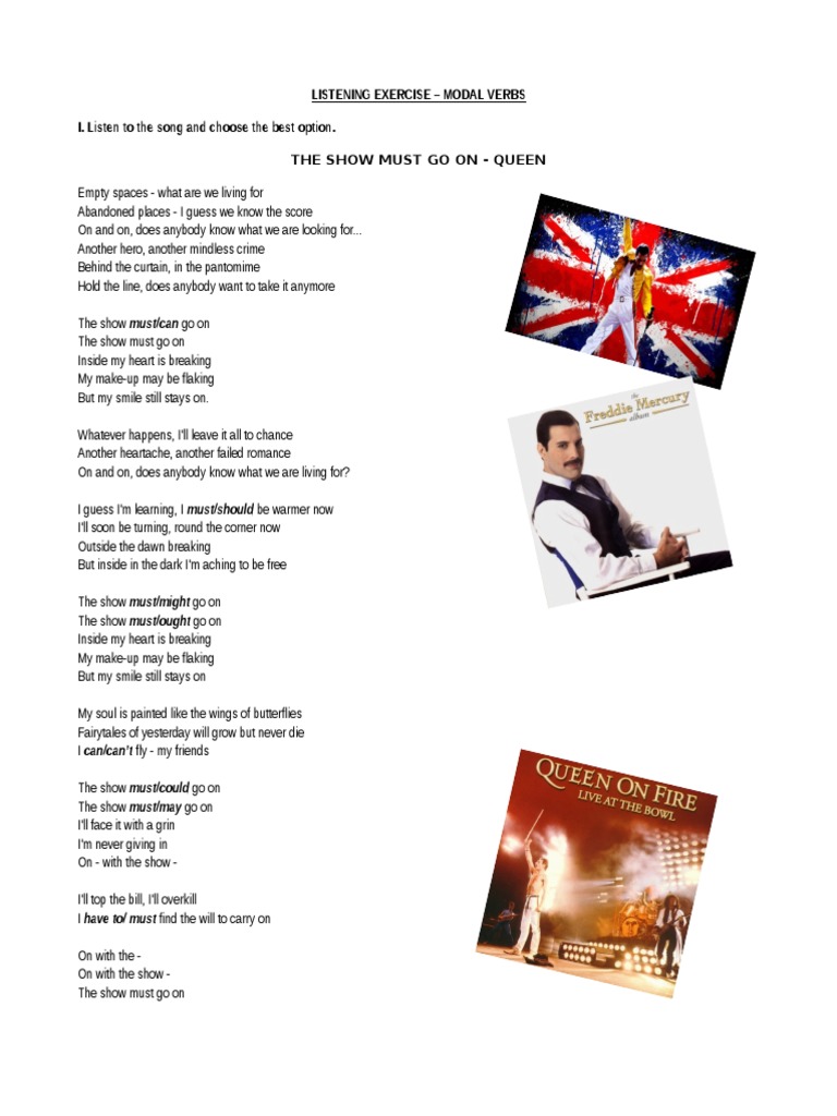 Listening Exercise Modal Verbs Linguistics Syntax