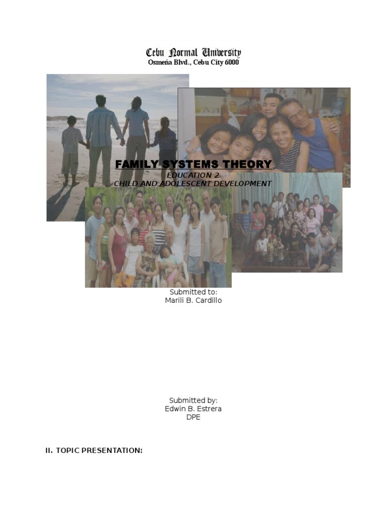 Family Systems Theory | PDF | Parenting | Relationships