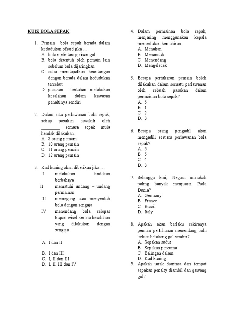 Bola Sepak Pdf