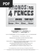Download Kronos Music from 4 Fences - PROGRAM by Kronos Quartet SN27403120 doc pdf