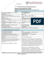 TANMIA - Candidate Information Form