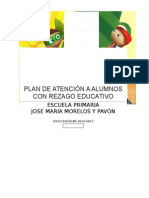 Plan de Atención a Alumnos Con Rezago Educativo