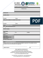 Application Form for Chiller