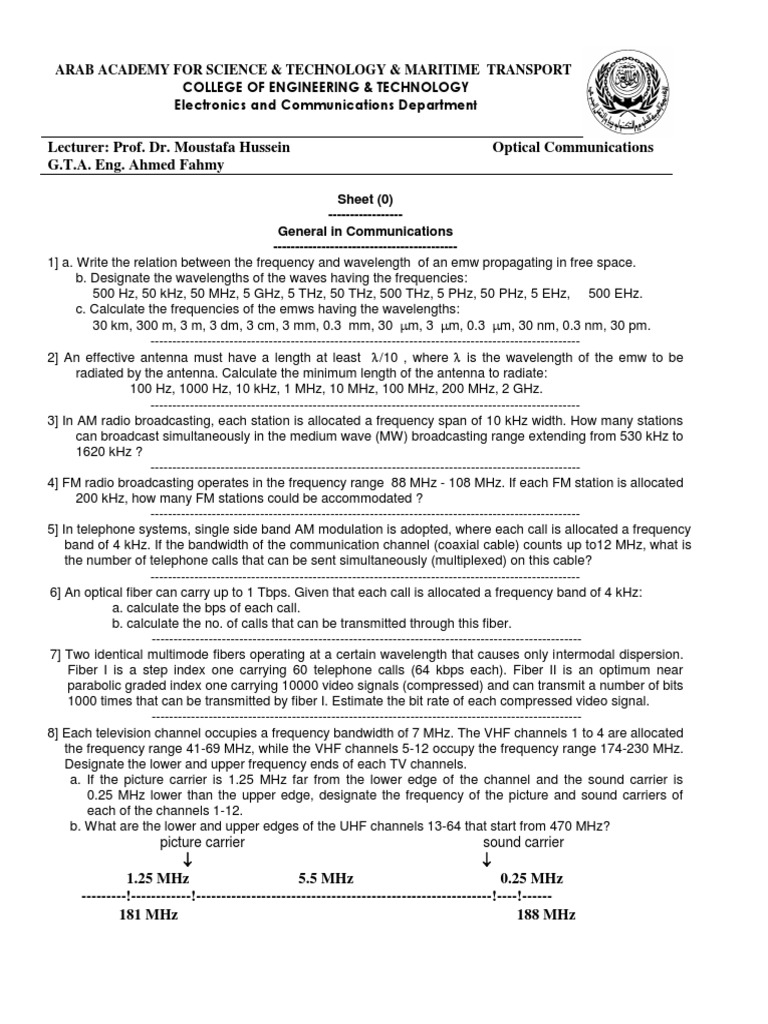 Optical Fiber Communication Tutorial | PDF