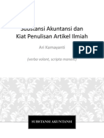 Kiat Penulisan Artikel Ilmiah (Ari Kamayanti, 2013)