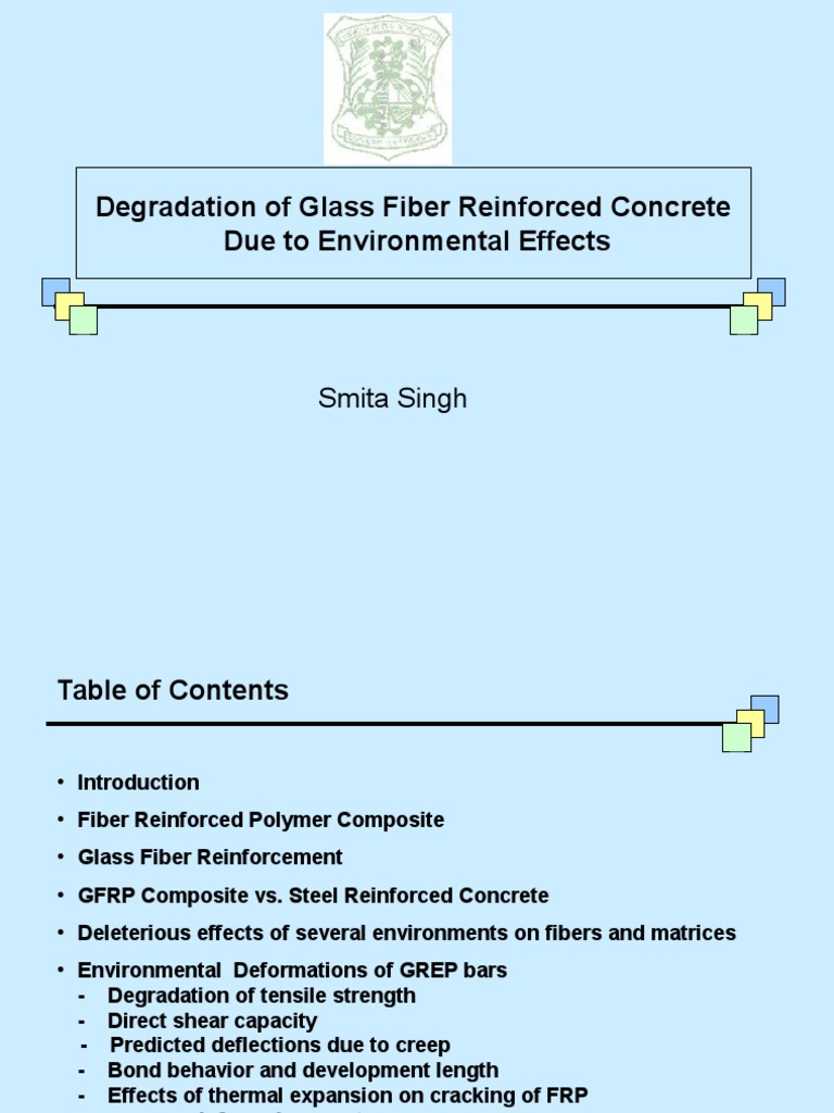 Degradation of Glass Fiber Reinforced Concrete Due To en | PDF