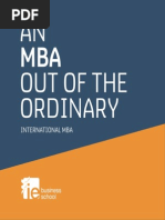 AN Out of The Ordinary: International Mba