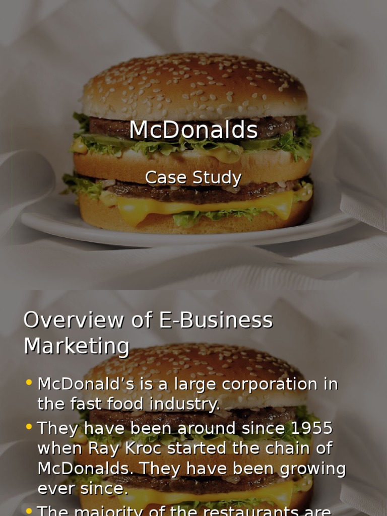 Case Study Mcdonalds PDF Mc Donald's Brand