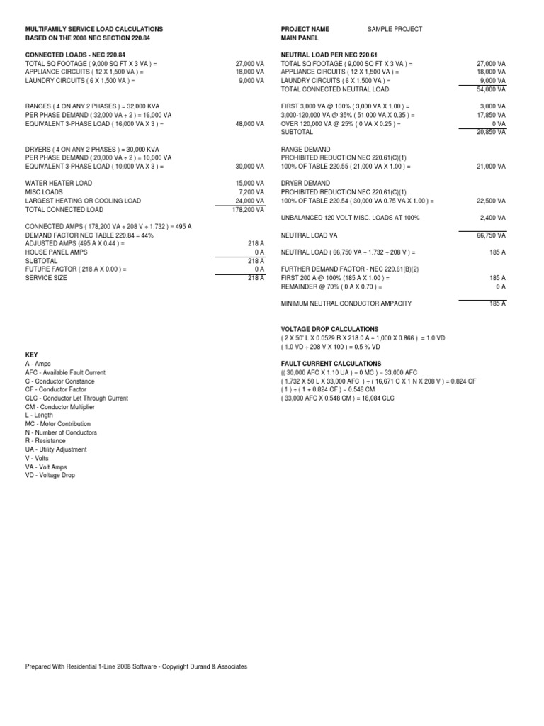 service-load-calculation-pdf
