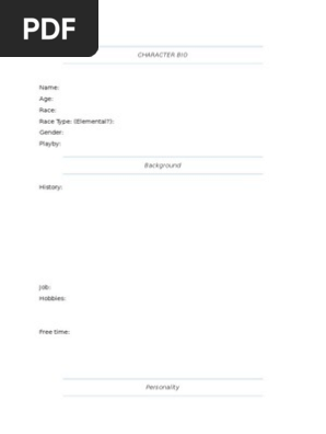 Character Bio