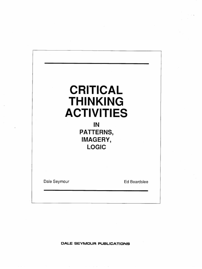 critical thinking activities 1pdf