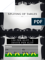 Table Spliting