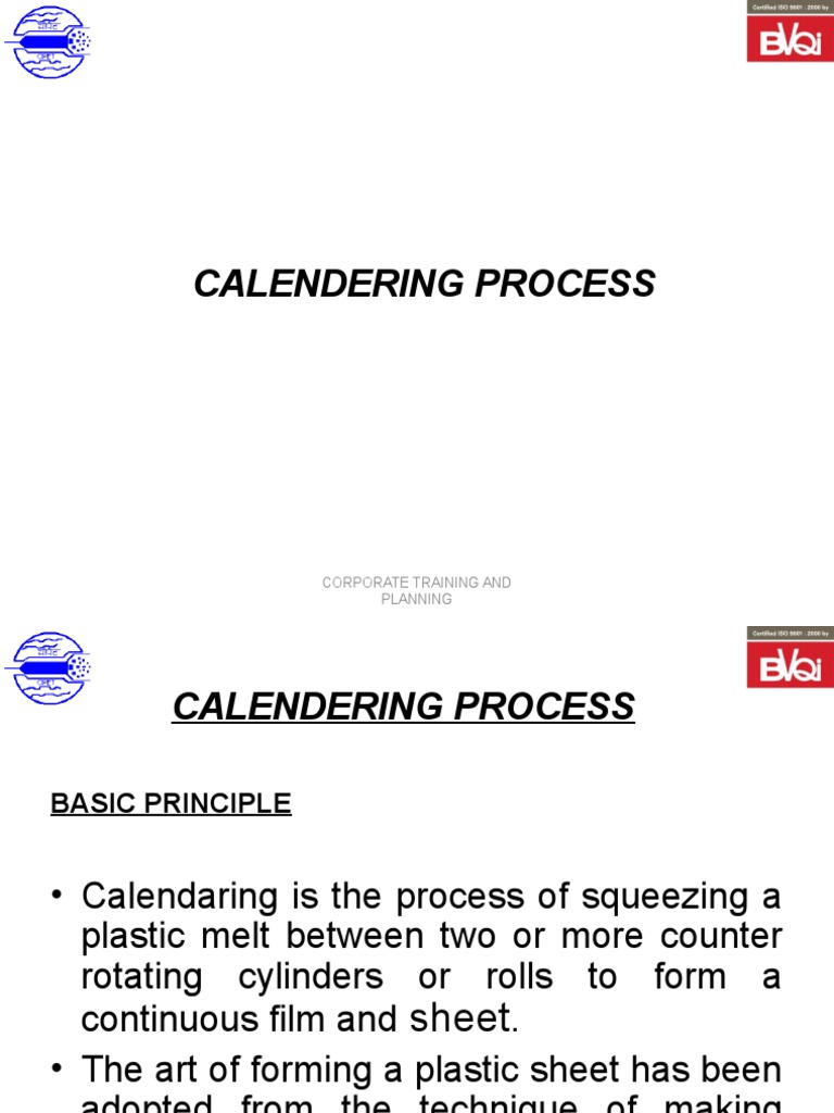 Overview of the Calendering Process | PDF | Sheet Metal | Plastic