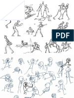 Stick Figure Poses For Animators and Drawing Artists (44 Pages)