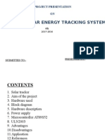 "Automatic Solar Energy Tracking System": Project Presentation ON