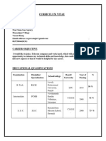 Curriculum Vitae: B. Tech Lovely Professional University, Punjab LPU 2014