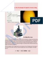 AIM:-To Determine The Wavelength of Light by Newton's Ring Method