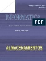 Almacenamiento: Memoria y Dispositivos