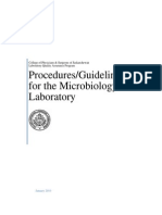 Guidelines Microbiology Lab Procedures