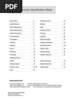 Home Construction Specification Sheet: Supporting Web Sites