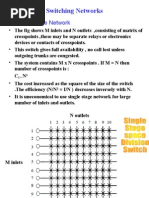 Switching Networks: Single Stage Network