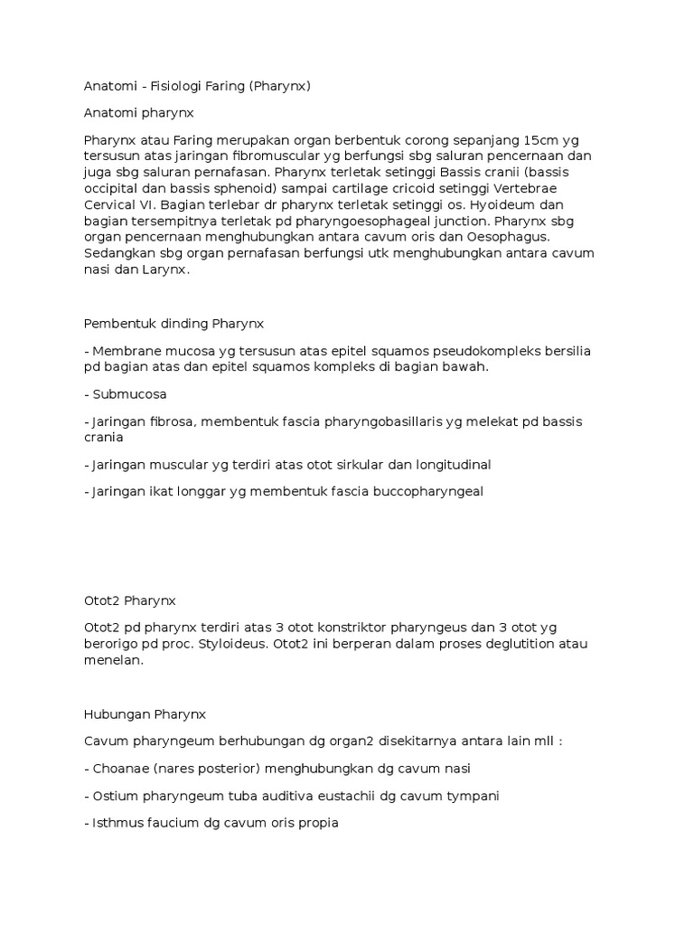 Anatomi Faring | PDF