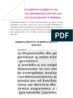 El Ordenamiento Jurídico y El Principio de Jerarquización de Las Leyes Según Hans Kelsen y Merkel