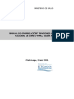 Manual Organizacion y Funciones Hospital Chalchuapa Santa Ana