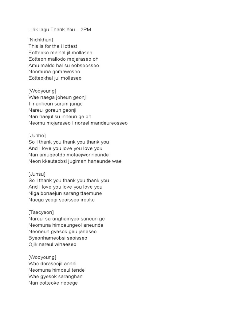 Lirik Lagu Thank You Religion And Belief