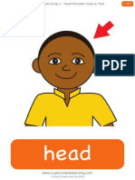 Head Shoulders Knees and Toes Flashcards