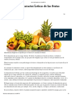 Propiedades y Caracteristicas de Las Frutas