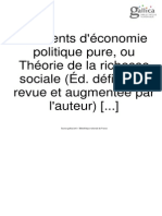 Walras, Léon. Éléments D'économie Politique Pure