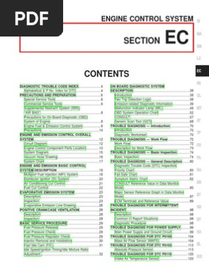 00 Nissan Frontier Ka24de Ec Pdf Throttle Fuel Injection