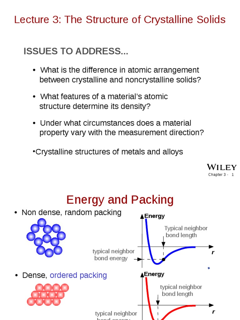 Crystalline vs Noncrystalline Solids | PDF | Crystal Structure | Crystal