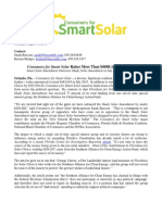 Consumers For Smart Solar Raises More Than $460K in First Month