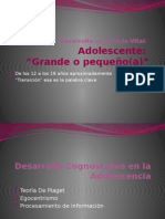 Desarrollo Cognoscitivo en La Adolescencia