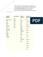 Lista Completa de Adjetivos