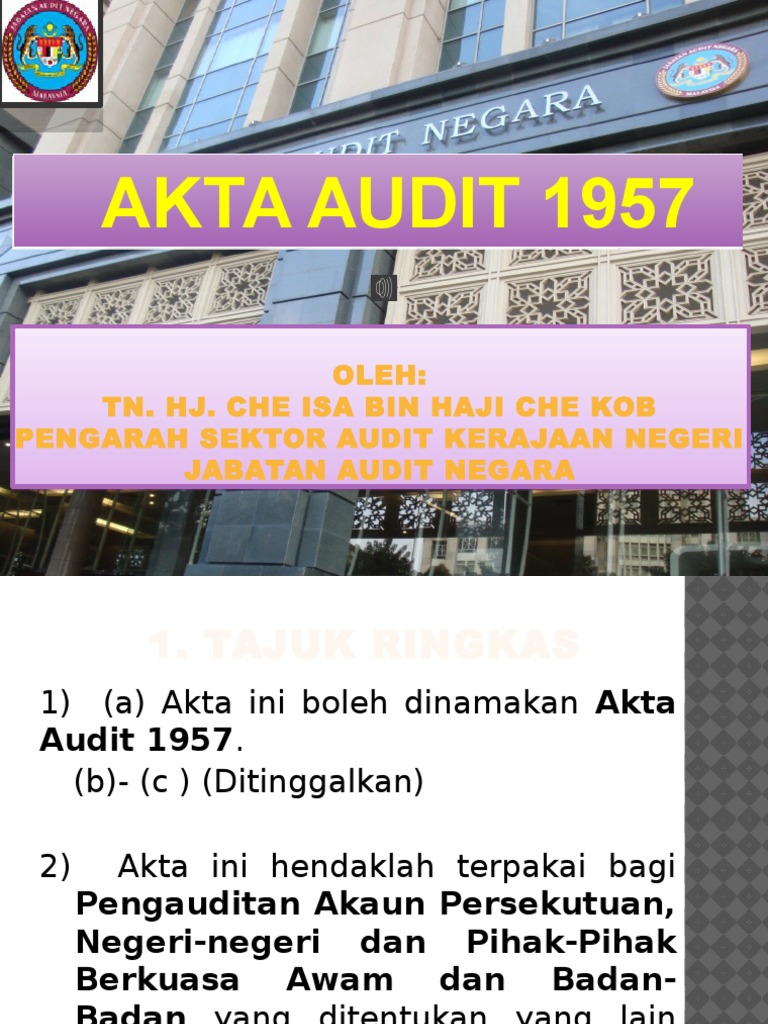 Akta Audit 1957 Terbaru