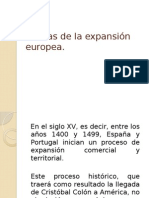 Causas Del Proceso de Expansión Europeo