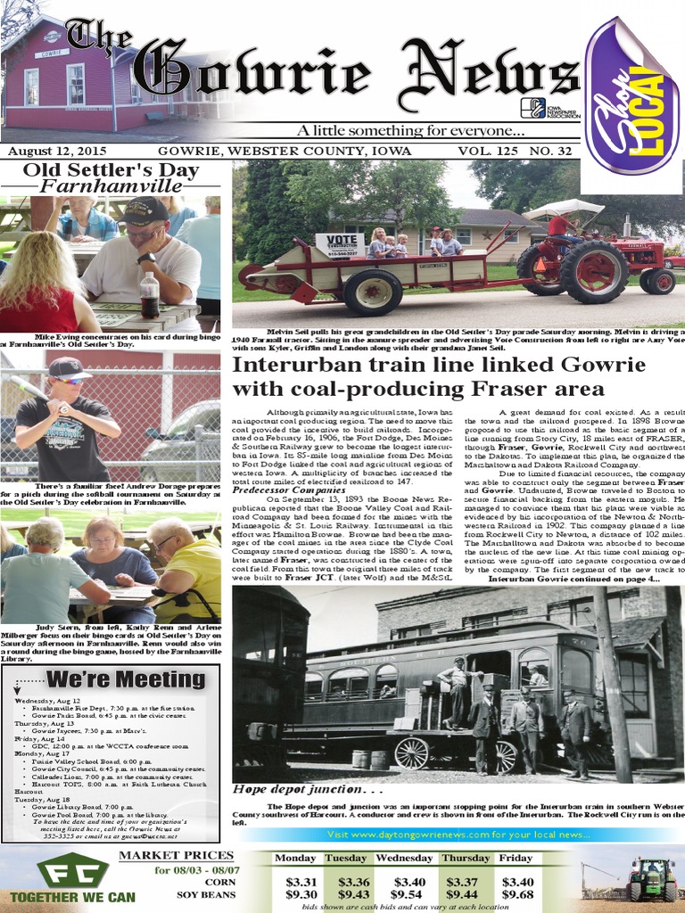 Gowrie News Aug 12th Pages PDF Salad Patient