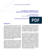 El Sistema de Control Interno en La Administracion Tributaria