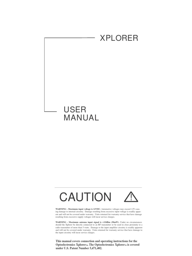 Manual For Optoelectronics Xplorer