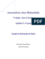 9.6 - Deflexão em Vigas, Energia de Deformação Da Flexão, Gere, 7 Edição, Exercícios Resolvidos