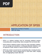 Application of SPSS: Rajat Kumar, M.Pharm (P'ceutics) NIET Gtr. Noida