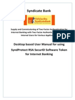 Syndicate Bank User Manual Desktop Based Software-Token v 3.1