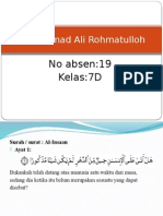 Muhammad Ali Rohmatulloh: No Absen:19 Kelas:7D
